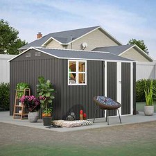 10x8FT Steel Apex Garden Shed
