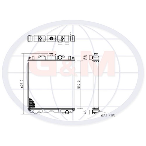 Radiator for atlas copco - radiator,