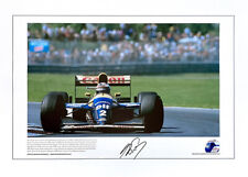 Alain Prost signed Williams FW15C, lithographic print