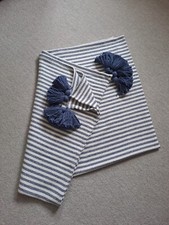 Laura Ashley Large Blue And White Throw With Corner Tassles