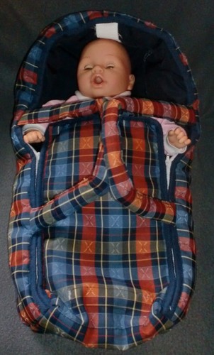 Dolls soft carry cot - cot, approx