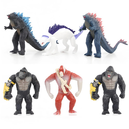 6pcs godzilla king kong - 6pcs, vs