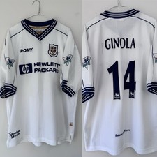 Tottenham Football Shirt 1997 Home Ginola XL Original