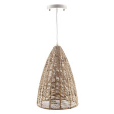 Wicker Rattan Basket Pendant