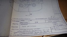 1979   MOTO GUZZI  , ENGINE 334  "Cylinder head -  Blueprint 