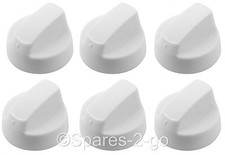 Stoves Hob Control Knobs Belling & New World Cooker Oven White x 6 + Adaptors