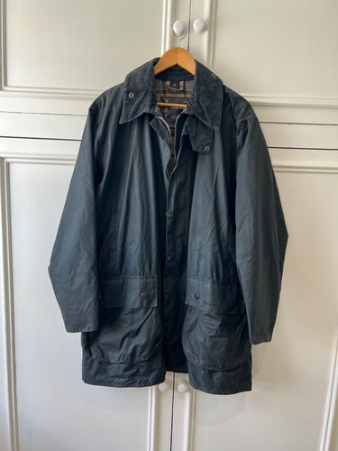 Barbour border a201 navy wax - border,