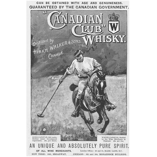 Canadian club whisky hiram - canadian, by