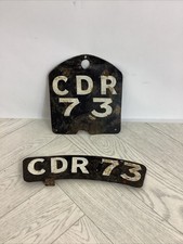 Vintage Motorcycle Registration Plates BSA Norton Etc Display Prop@hc#G