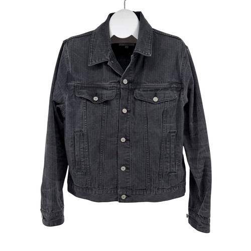 Gustin black denim trucker - denim,