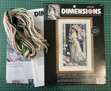Dimensions- Crewel Kit - Romance For Roses #1483 - Complete -Started- Vintage