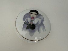 Vintage 80s Belina PIERROT LOVE Clown JAPAN Trinket Box Jewellery Box