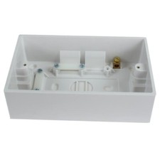 45mm Wall Surface Mounted Pattress Back Box Double 2 Gang Electrical Socket