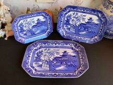 3 Vintage Burleigh Blue Willow