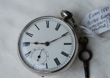 Lovely Antique Silver Waltham Size 18  Pocket Watch. Fully Running. 1880. + Key.