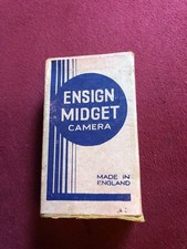 Ensign Midget Folding Film Camera With Leather Case & 2 Manuals.