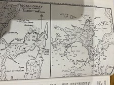 VINTAGE SEA CHART / NAUTICAL MAP 1971 - Scalloway, Vaila Sound  - Frame?