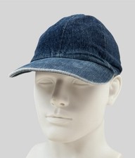 Vintage Burberry 2000s Nova Check Denim Adjustable Baseball Cap Blue One Size