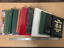 Box With Collection Of Vintage Pages With Franked / Used Postal Stamps In Covers