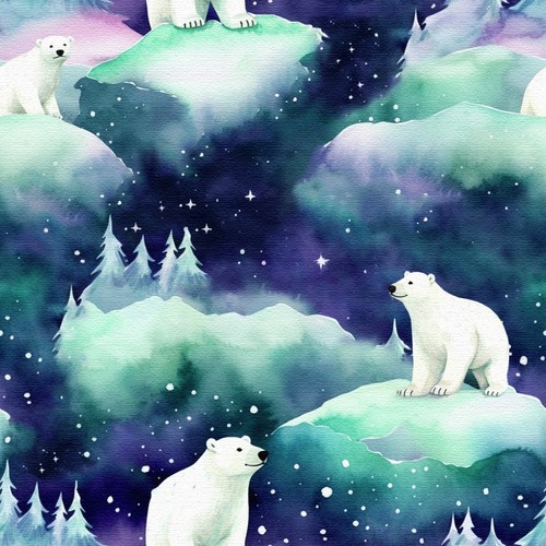 Aurora polar bears fun - aurora,