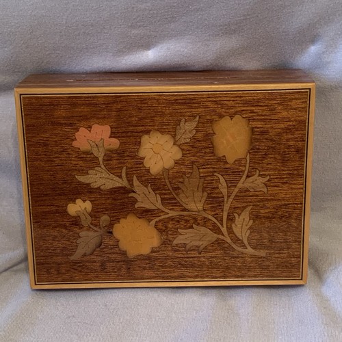 Vintage inlaid wooden music - inlaid,