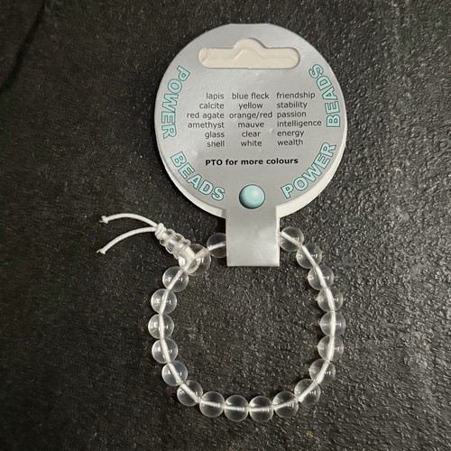 Clear quartz bracelet unisex - clear,