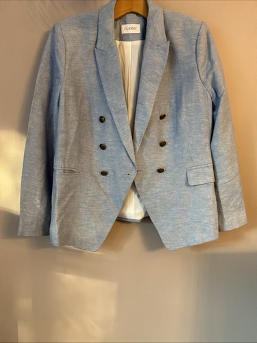 Classic lovely blue linen - blue,