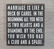 Plaque Marriage is like a deck