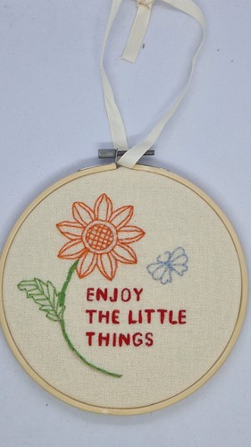 Completed floral embroidery - floral,