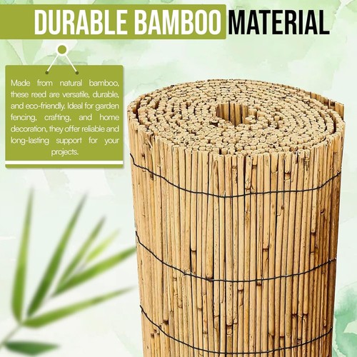 Natural bamboo reed fence - natural,