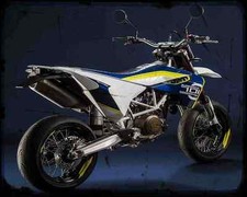 Husqvarna 701 Supermoto 15 4 A4 Photo Print Motorbike Vintage Aged