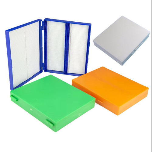 Plastic microscope slides box - plastic,