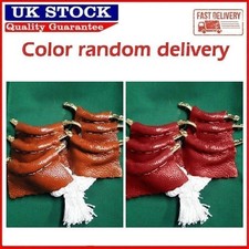 6X Leather Billiard Pool Snooker Table Net Pockets Set Replacement Ball Bag UK