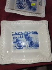 VINTAGE 1992 Commemorative Shredded Wheat Centenary Breakfast Pottery Dish  x 2