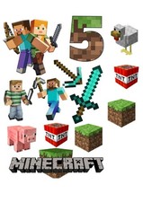 Popular Game Edible Icing Sugar Paper Print Cake Toppers Decoration Number 5