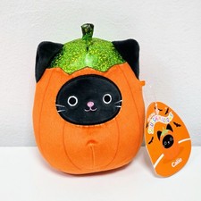 5" Calio The Pumpkin Cat Halloween Squishmallow Shiny With Tag