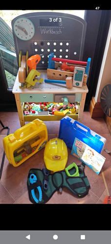 Kids wooden tool workbench - wooden,