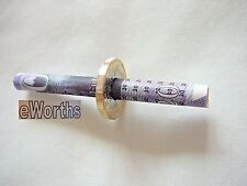 CIGARETTE  THROUGH  £1  COIN   magic  TRICK  (new shape 12 sided coin)  illusion