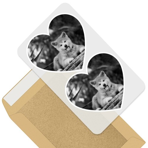 Heart stickers bw - x,