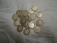 10 BRITISH SILVER THREE PENCE