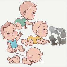 4 Cute Babies Metal Cutting