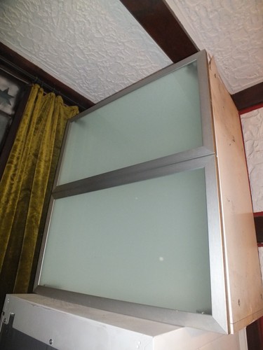 Kitchen cabinet beech glass - kitchen,