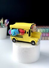 Fondany Bus And Baby Handmade Edible Fondant Birthday Cake Topper For Kids Cake