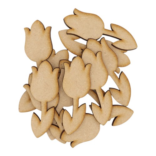 Wooden tulip flower mdf craft - flower,