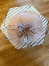 SNOXELL & GWYTHER Mother of the Bride Wedding Formal Hat Pink/Grey Used Once