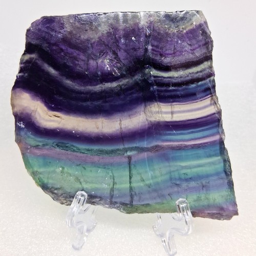 Large purple fluorite crystal - purple,