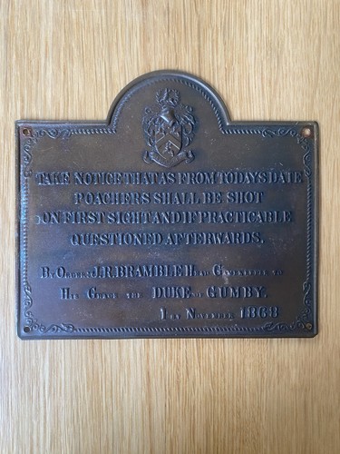 Duke gumby brass plaque - of,