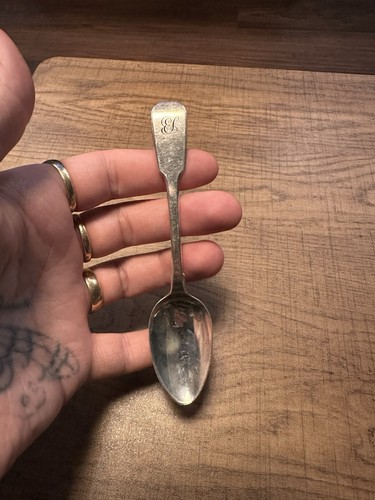 Antique sterling silver - silver, spoon