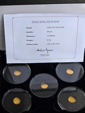 2.5g 5x 0.5g Coins 24ct Gold