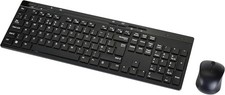 Wireless Keyboard Mouse Combo Amazon Basics PN MD023 UK Layout 2.4 GHz Black